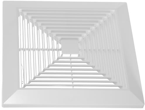 HAMPPLIES Rejilla de Ventilación Cuadrada para Extractor de Baño 35x35 Cm Cubierta de Repuesto de Abs Resistente al Agua con Diseño de Resorte para Montaje en Techo y Pared, Ventilación