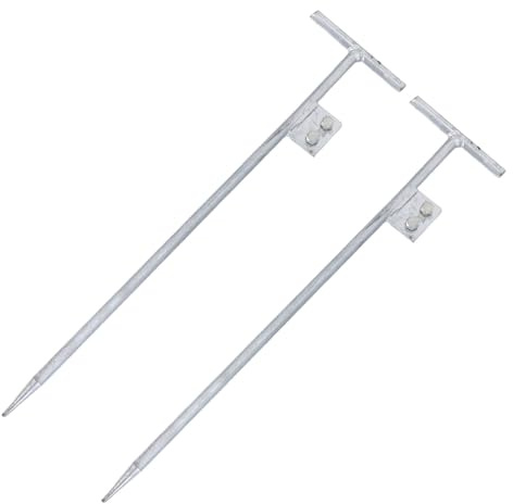 POPETPOP Tiges de Mise la Terre Galvanisées en Zinc à Structure en T, Protection Fiable et Sécurité Renforcée pour Installations Domestiques et Commerces
