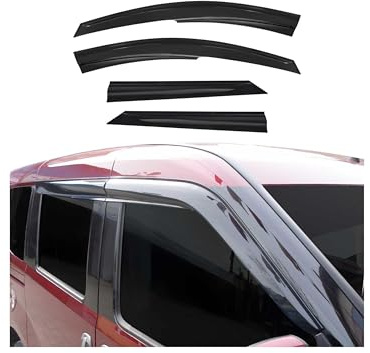OMAC 4X Windabweiser Regenabweiser kompatibel mit Dacia Logan MCV 2007-2013 Acryl Dunkel