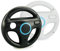 smardy 2x Lenkrad für Wii Fernbedienung, Weiss + Schwarz, Racing Wheel für Rennspiele Kompatibel mit Nintendo Wii, Wii U Controller für Mario Kart Spiele, Racing Games