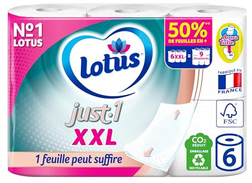 Papier toilette LOTUS Just1 XXL x6 rouleaux