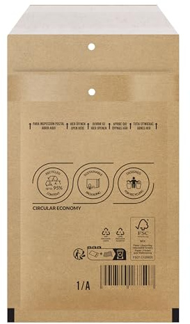 400 Luftpolstertaschen braun Gr. A1 (120 x175mm) DIN A6 Luftpolster Versandtaschen Luftpolsterumschläge dimapax