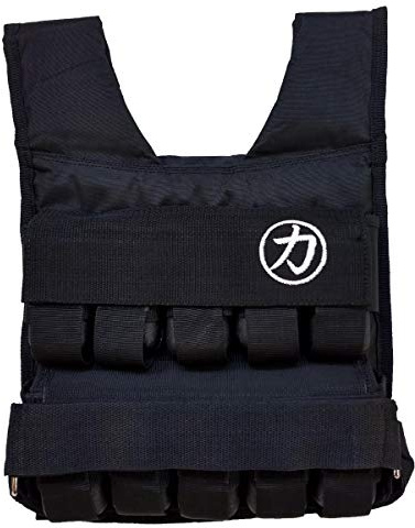 Strength Shop Schwerlast Gewichtsweste, Beladbar 1-20 kg - Trainings Weight Vest Adjustable - Pullup Push Up Sprints Dips