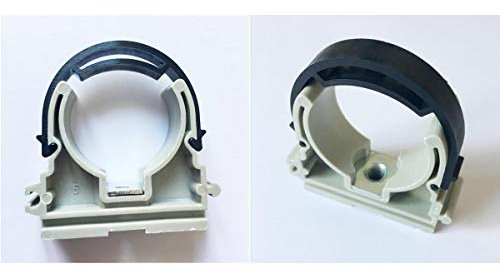 chud 50x Rohrclip Bügel Ø20mm Rohrklemme Grau