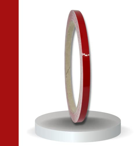 siviwonder Zierstreifen Klebeband Karmin Rot 5 mm x 10 m – selbstklebende Vinyl Klebefolie Pinstripe Tape für Auto Motorrad Fahrrad Boot Caravan Modellbau – Seitenstreifen Felgenband Konturmarkierung
