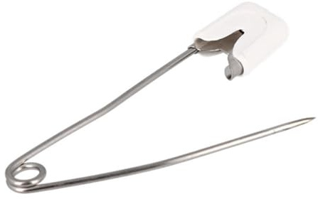 BOHIN France Épingles de Sécurité pour Couches - Loisirs Créatifs Occasionnels Épingles pour Projets de Couture, Acier Inoxydable, 55mm - 4 Pièces