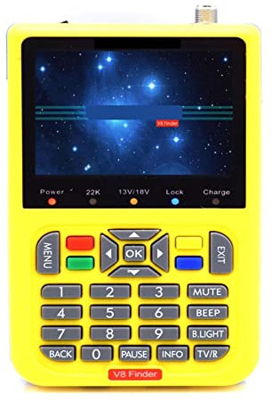 HEALBYBLE V8 Finder 3.5 Pulgadas DVB-S2X / S2 / S 1080P HD Receptor de señal de TV Receptor 8 Finder 2 Buscador de satélite Digital,Larga Espera