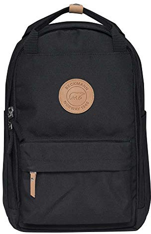 Beckmann Rucksack Freizeitrucksack mit Laptopfach City Light Backpack 20L Black schwarz