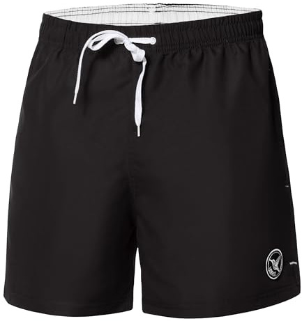 Ladeheid Short de Bain Homme, Maillot de Bain Séchage Rapide avec Doublure en Filet, Poches Fonctionnelles, Taille Élastique avec Cordon, Léger et Confortable LA40-198