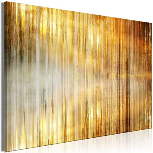 B&D XXL - Akustikbild Abstrakt Bilder Akustikschaum Hochleistungsschallabsorber Schallschutz Leinwand 1 tlg Wandbild Raumakustik Schalldämmung Betonoptik Wald Bäume braun