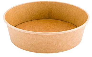 SHOBI Lot de 50 bols en carton kraft biodégradable, saladier jetable pour Delivery Food idéal pour Poke, salade bowl et aliments chauds et froids (750 ml)