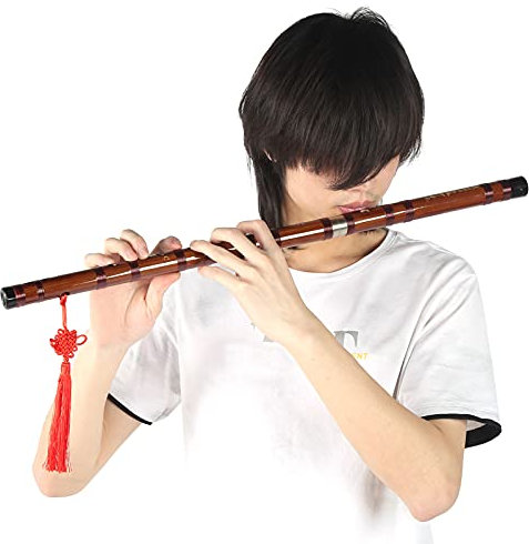 Bambusflöte, C-Taste Dizi, Bitter Bambusflöte mit Freier Membran, Musikinstrument für Anfänger, Hobbyist und Schulunterricht