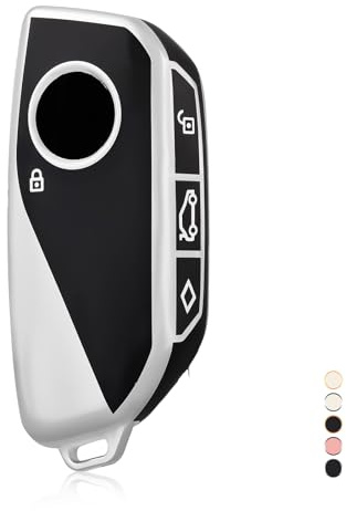 Schlüsselhülle Cover für BMW X1 X4M X5 X6 X7 2er 3er 5er 7er iX/i4/i7 XM | Autoschlüssel Hülle Gehäuse Cover Präzise Passform, Schlüsselcover Signalfreundlich, Schlüsselbox Kratzfest