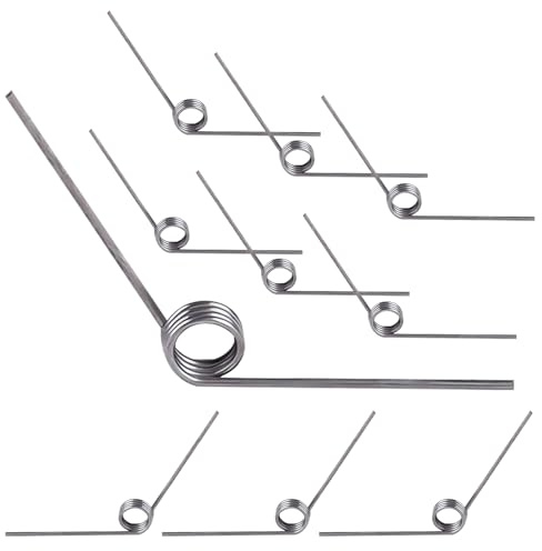 Qrity 10 Stück Torsionsfeder Aus Edelstahl, Torsionsfeder In V-Form, 0,5mm Drahtdurchmesser, Außendurchmesser 4,5mm, 3 Runden, 120° Ablenkungsfeder