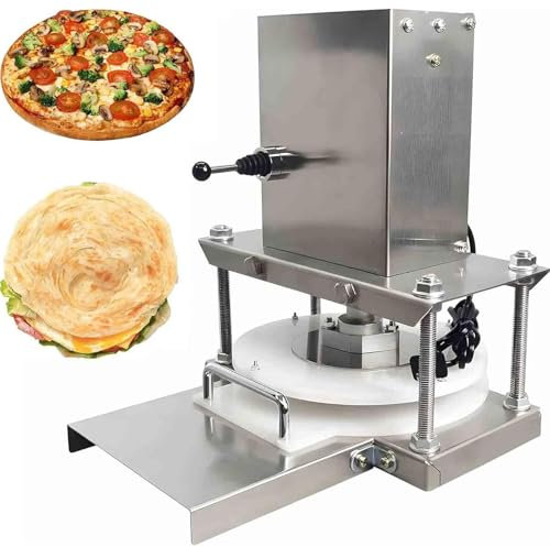 LTSRLL Presse à Pâtes Diamètre Machine à Pizza Manuelle avec Plateau Acier Inoxydable Formeuse à Pizza Domestique Hauteur Réglable pour Tartes Tortillas Pains Boulangeries,Type25