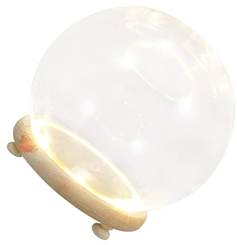 MERRYHAPY Glass Dome Cover for Preserved Flowers Luminous Micro Landscape Desktop Craft Decoration Indoor Plant Garden Dome