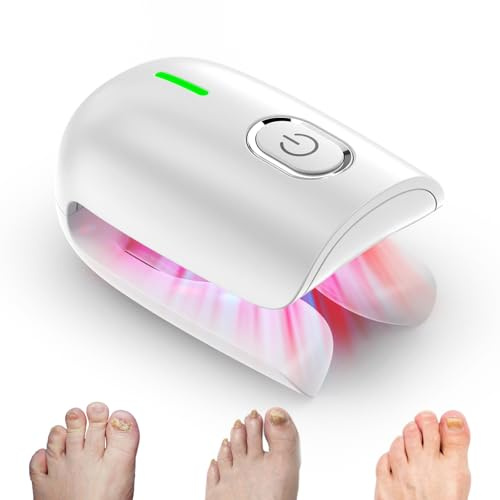 iKeener Nagelpilz Laser Behandlungsgerät für Zuhause, Lichttherapie für Fingernägel und Fußnägel, 905nm Infrarotlicht 660nm Rotes 470nm Blau Laser Gegen Nagelpilz, Grau