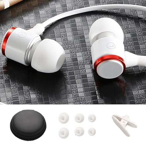 Bewinner Auricolari Stereo Cablati con Microfono, Auricolari con Filo con Cancellazione del Rumore, Cuffie HiFi con Bassi Pesanti con Controllo Via Cavo per Telefoni Cellulari, PC, Laptop