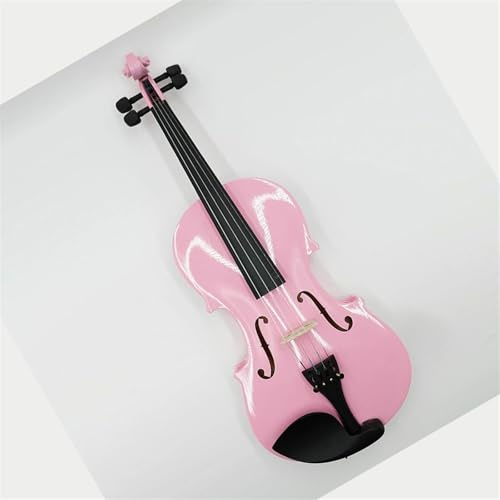 Violine Holzgeige Mit Geigenkasten Und Geigenbogen Von Musikinstrument Und Teile 4/4(Pink)