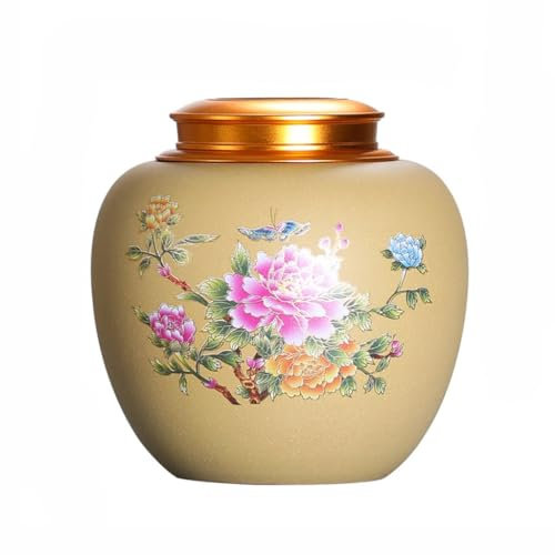 KHYTEBV Teeaufbewahrung Versiegelte chinesische Art Exquisite Teedose und Teeflasche Home Storage Can Küchenkanister