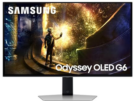 Samsung Odyssey Gaming OLED G6 LS27DG612SUXXU 27 QHD Gaming Monitor - 0.03ms, 240Hz, 2560x1440, HDMI 2.1, Displayport, USB