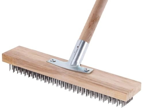 QAUUCP StraßEnbesen 30cm Drahtbesenbürste Kehrboden Garten Moosreiniger Wäscher Küche Haushalt Reinigungswerkzeuge Zubehör