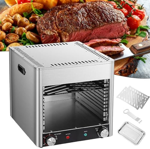 Parrilla EléCtrica Para Carne Para Interiores, Parrilla Para Carne De 3400 W, Parrilla AutomáTica Para Ahumar Carne Con Placas ExtraíBles Para Carne De Res, Pollo Y Verduras,220V