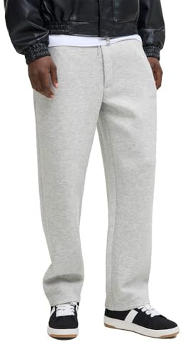 JACK & JONES Jpstkarl Scuba Sweat Pants Ln, Ljusgrå melange, XS