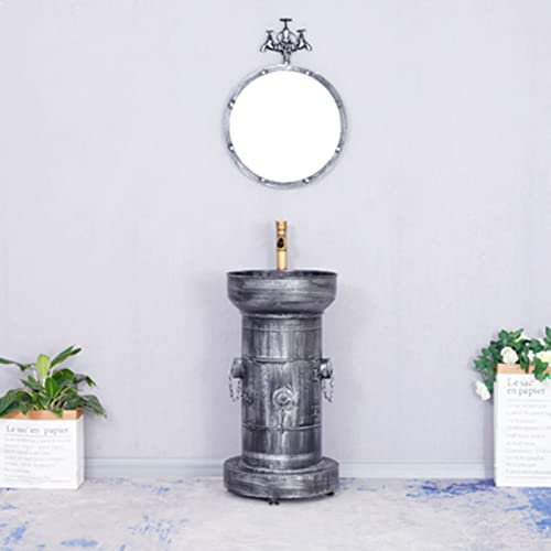 Moderno juego de tocador de baño con lavabo y armario de almacenamiento para decoración y decoración de baño