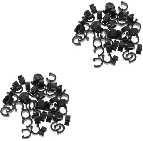 Kisangel 2 Sätze Cable Clips Cable Clamp Fahrradträger Halterung Schaltzug Klemme Kabelclip Kabelabdeckungen Für Wandkabel Fahrradgehäuse-Clip Umwerferkabelklemme Plastik Black 50 Stück * 2