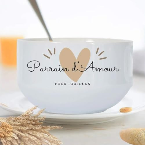 Générique Bol pour offrir en cadeau à parrain. Bol original imprimé