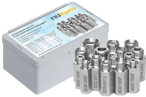 FKS Hydro Gewindelehre für Hydraulikverschraubungen, 15-teiliges Set