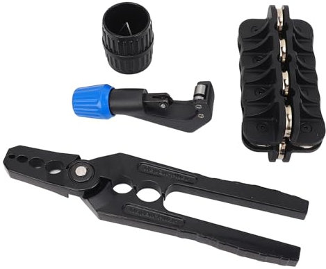 HZWMQDLF Metal Pipe Repair Kit, Copper Tube Fittings Hydraulic Pipe Crimping Tool with 1/2 3/4 1 Inch Jaws Press Crimpers Pressing Pliers for Air Conditioning Refrigeration Maintenance