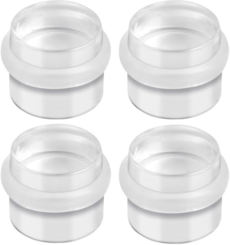 Tope de Puerta para Suelo, Juego de 4 Unidades, Tope Puerta Adhesivo, Topes para Puertas Transparente Autoadhesivo Protección de Pared y Muebles