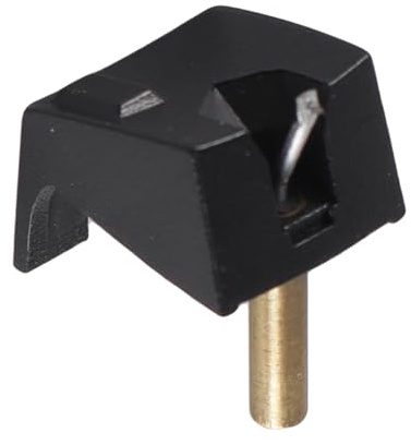 Durlo Ago di ricambio per dischi compatibile con le cartucce fonografiche 505 500A Mk2 V3, stilo per giradischi per dischi in vinile, suono elevato e lunga durata (nero)