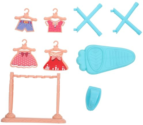 TOYANDONA Mini Fer à Repasser Et Portant Miniature pour Poupée, Taille Petite, Décoration De Maison De Poupée, Accessoire Ludique Éducatif, Ensemble De Jeu pour Garçon Et Filles