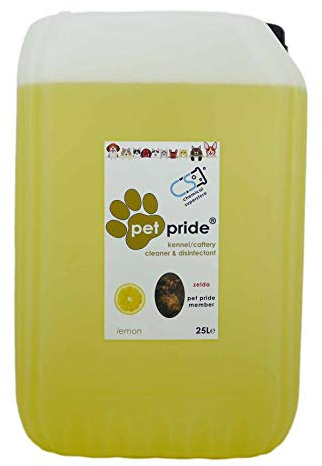 PET PRIDE - Kennel Disinfectant/Cleaner 5L to 25L Catteries/Kennels/Sanitizers(25 litre Lemon Fresh)