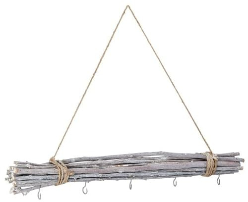 Meinposten Dekozweige 50 cm Holz Fensterhänger mit 5 Haken braun natur Deko Landhaus Zweig