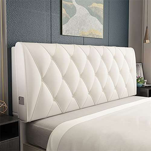 ZZYK Rückenstützkissen Langes Lesebettkissen Für Kopfteil,Großes Rückenkissen Am Bett Tagesbett Kopfteil Stützkissen Mit Abnehmbarem Lederbezug,A,No headboard 78.7/200cm