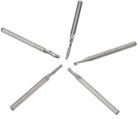 DOITOOL 4sets Punte Cnc Utensili Fresatura Per Incisione e Monocilindriche Sinistrorse Per Macchine Cnc e Incisione Su Pvc