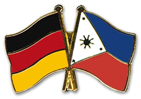 Freundschaftspin pins Deutschland-Philippinen Flagge Fahne Anstecker Button Metall NEU