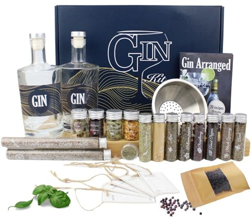 L&G® Gin set – Gewürz- und Zubehörset für personalisierte Kreationen, ideales einzigartiges Geschenk für Weihnachten, Geburtstag oder Valentinstag, unvergleichliches DIY-Verkostungserlebnis