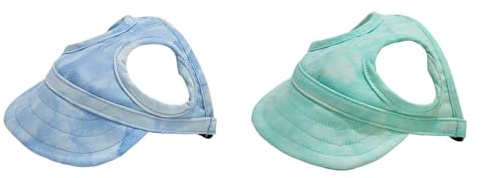 Baseballmütze für Haustiere, Hunde Sonnenhut Benutzt für Sonnenschutz Hunde Mütze Sport Hut mit Ohrlöcher, Einstellbare Basecap Sun Visor Sommer Reise Hut (2A,S)