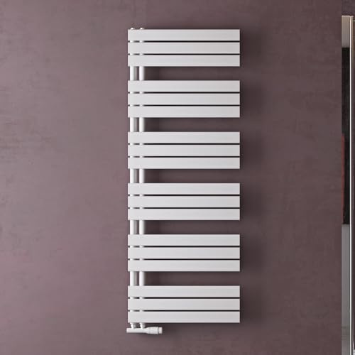 doporro Heizkörper Bad Handtuchheizkörper 159x60cm Weiß Badheizkörper | Badezimmer Badheizung Handtuchtrockner Handtuchwärmer Seitenanschluss, Effiziente Wärmeleitung, Nahtlose Schweißtechnik, FN