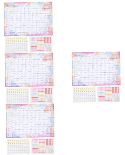 Lurrose 4stücke Englischer Monatskalender Im Vintage-stil Hängend Für Büro Und Zuhause Klare Druckqualität Schlichtes Design Zur Terminplanung Raumdeko