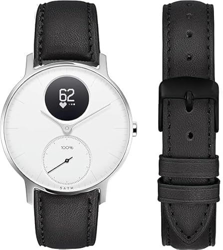 Blueshaweu 18mm 20mm Armbänder Kompatibel mit Withings Smartwatch Herren Damen, Classic Leder Ersatz Uhrenarmband für Withings ScanWatch 2 38mm/ ScanWatch 2 42mm