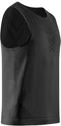 X-Bionic X-Ential High-Tech Herren-Tank-Top - Temperaturkontrolle mit Kühl- und Wärmetechnologie - Ideal für Fitnessstudio, Laufen und Sport - Stylische und Bequeme Passform - Schwarz, XL