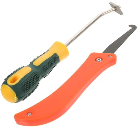 Raspador de Lechada 2 Piezas de Acero de Tungsteno para Limpieza | Herramienta de Calafateo, Removedor de Sellador, Limpiador de Lechada, Detalle Preciso Color Aleatorio