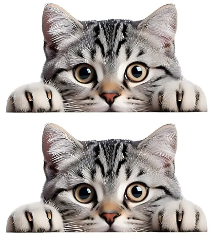 2 adesivi decorativi per gatti – divertenti immagini per finestre Guarda volte