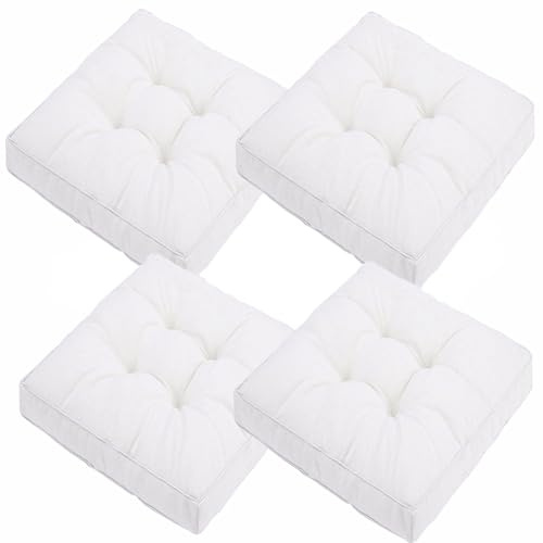 2er-/4er-Set Sitzkissen für Hocker Stuhlpolster Meditations-Bodenkissen Bodenkissen für Wohnzimmer für Küchen Esszimmer und Bürostühle (16# 4 Stück: 40 cm)